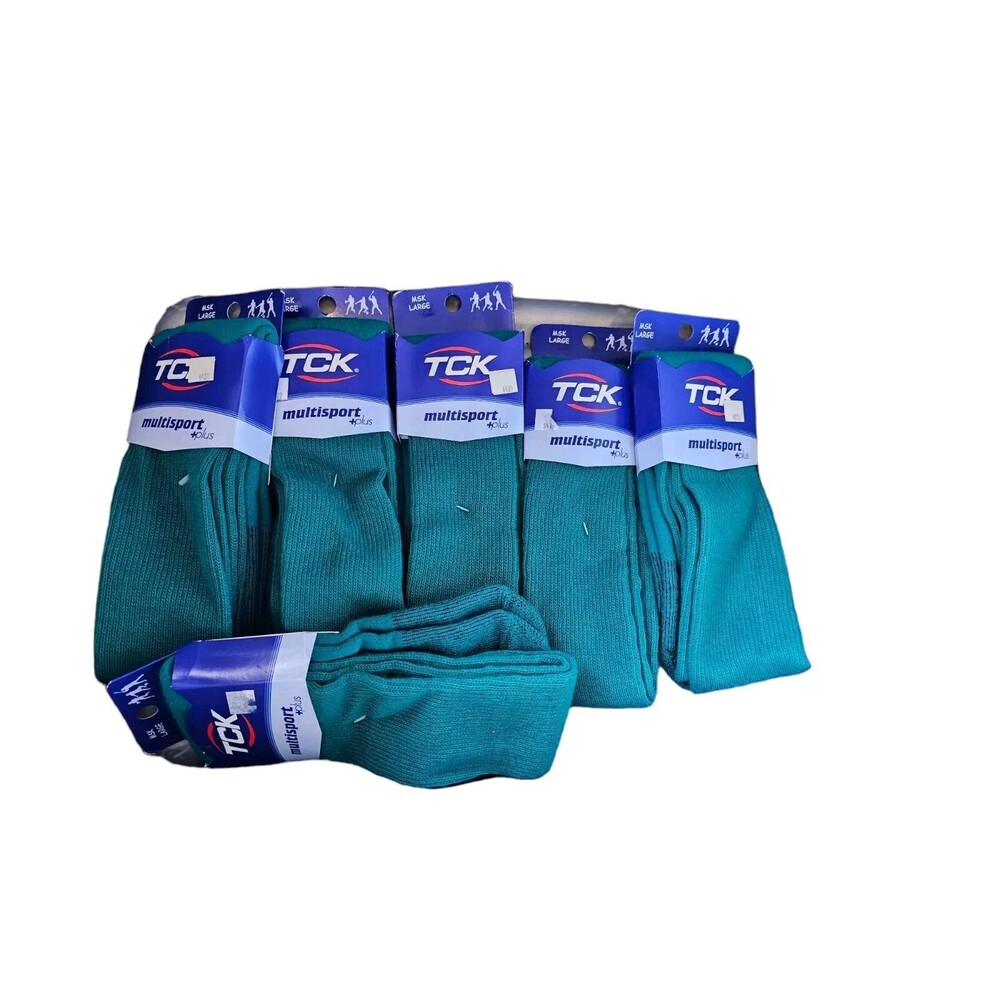 TCK Multisport Plus Socks MSK  Bluish Green Size Large Lot Of 5